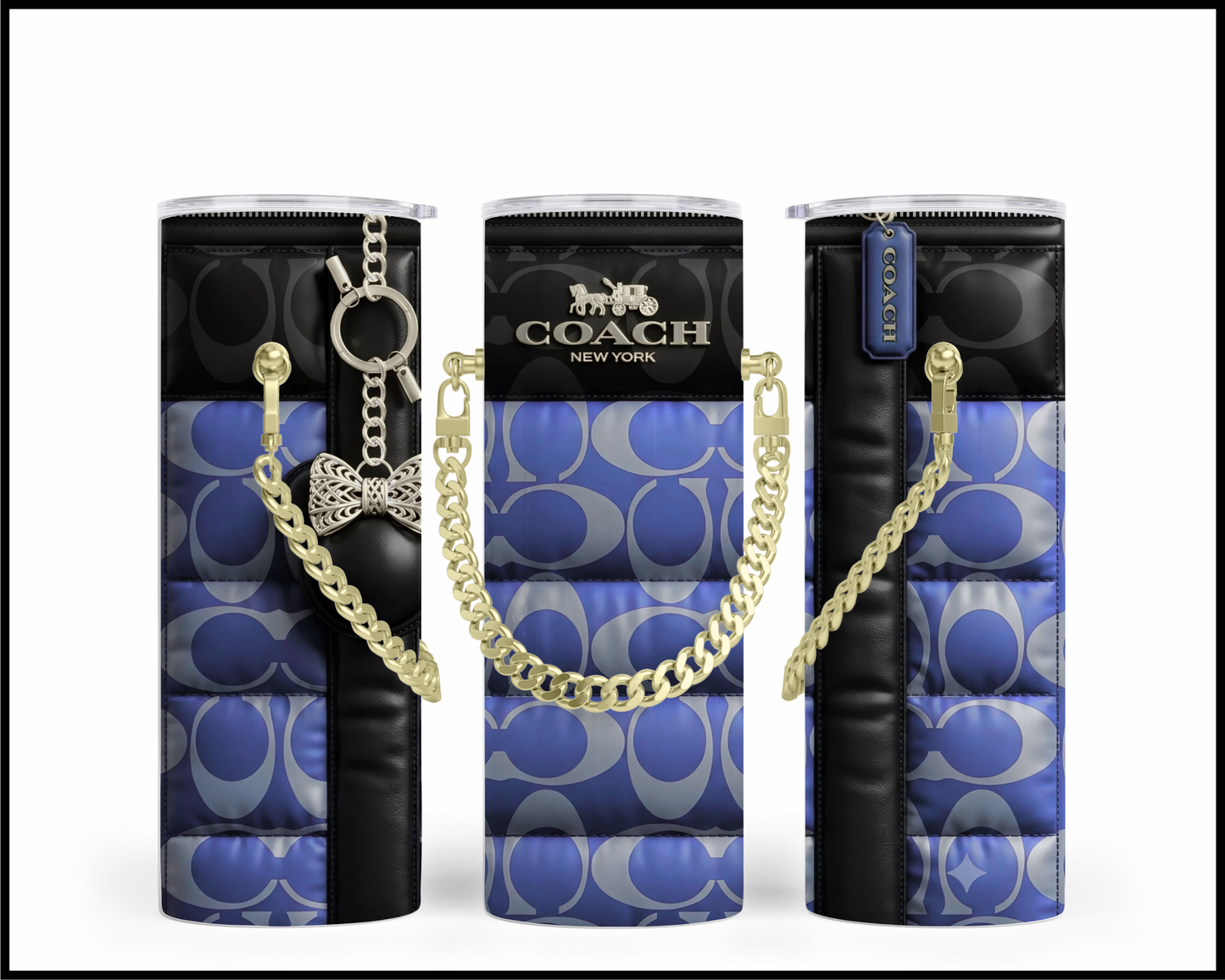 Designer Handbag Inspired Chain Tumbler (340)