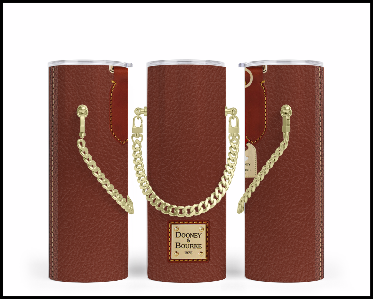 Designer Handbag Inspired Chain Tumbler (006)