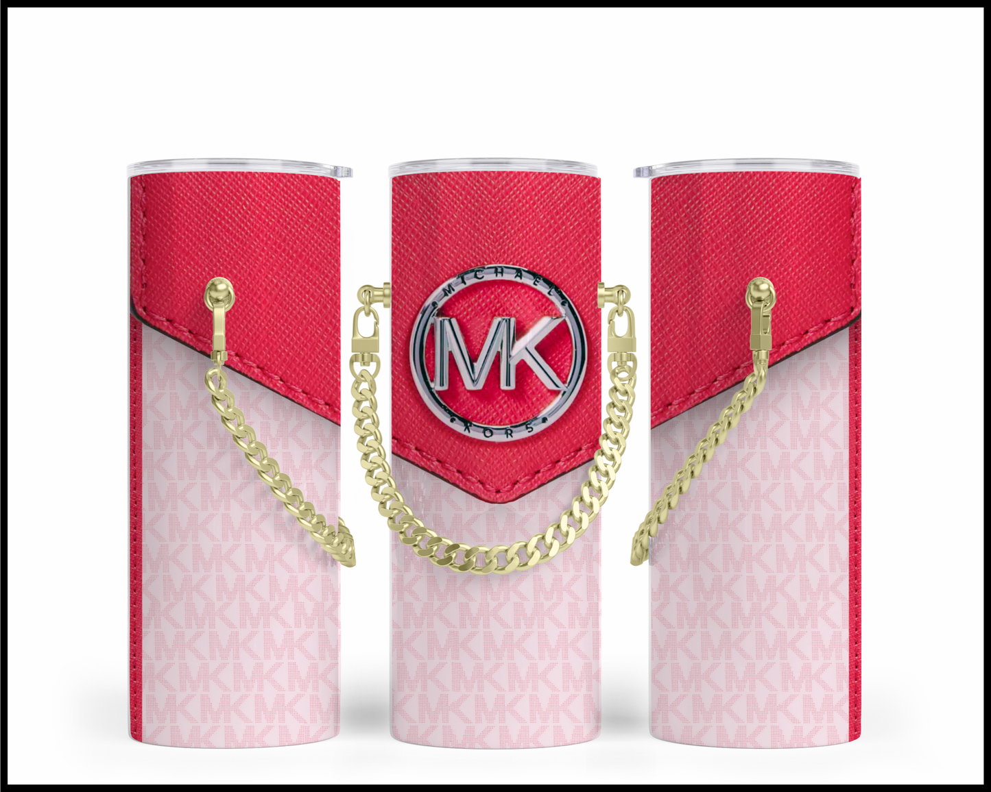 Designer Handbag Inspired Chain Tumbler (003)