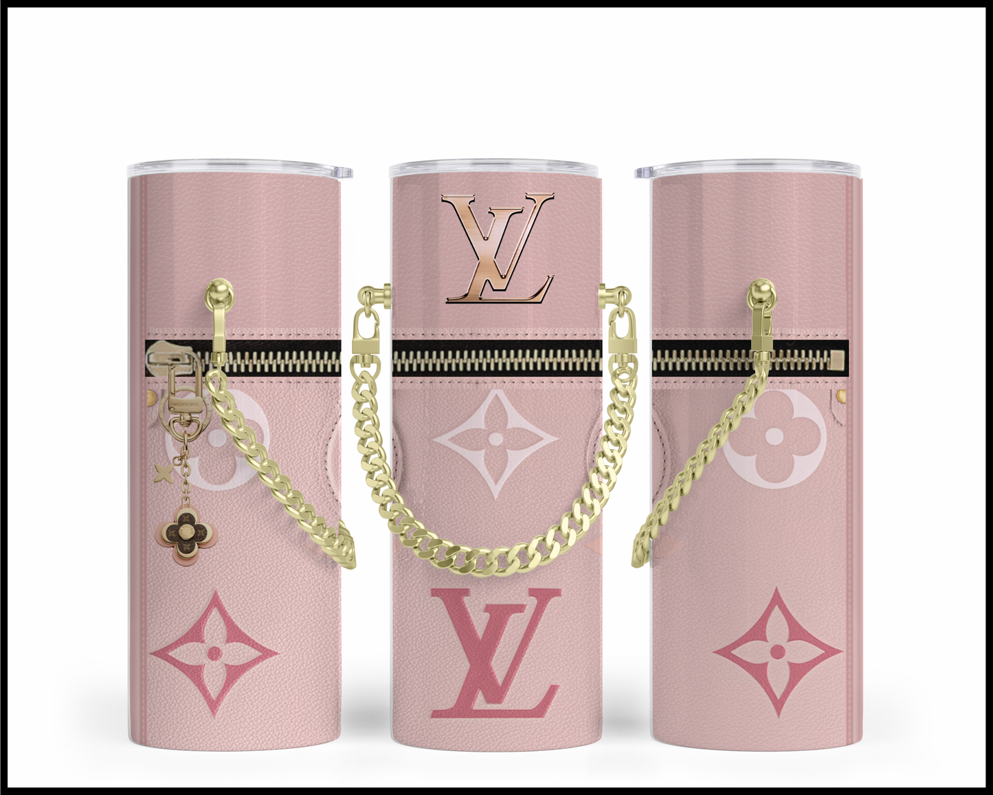 Designer Handbag Inspired Chain Tumbler (014)