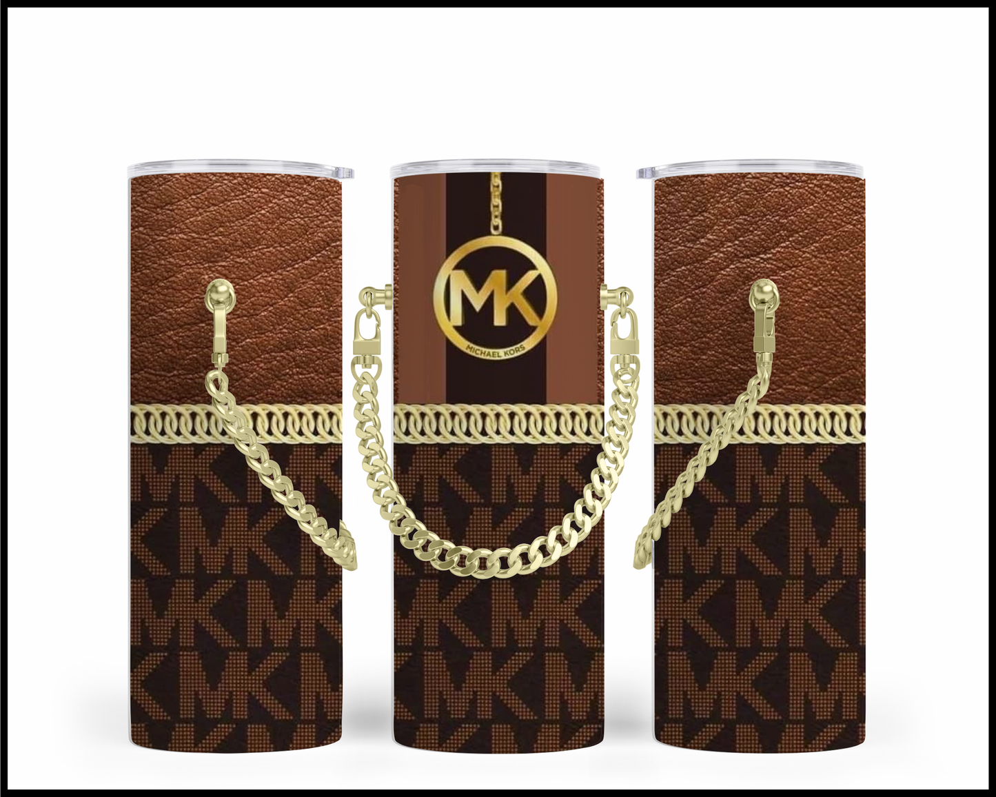 Designer Handbag Inspired Chain Tumbler (020)