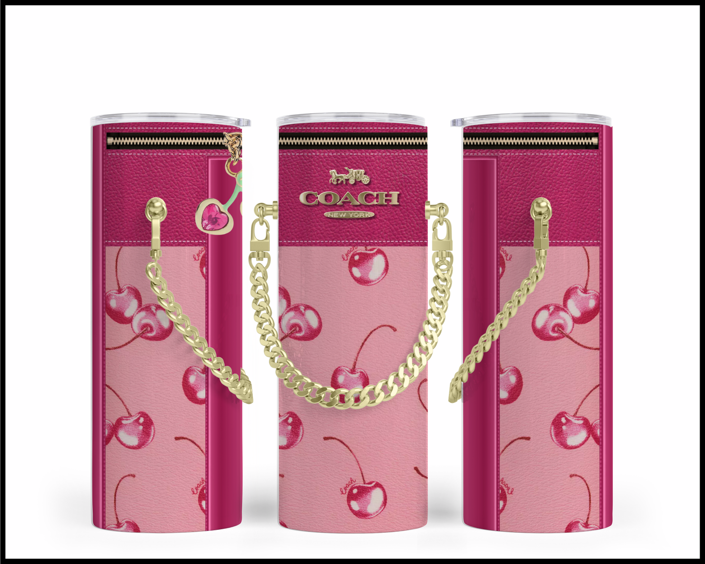 Designer Handbag Inspired Chain Tumbler (165)