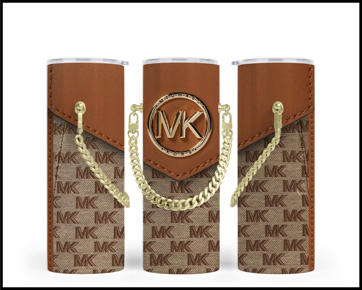 Designer Handbag Inspired Chain Tumbler (003)