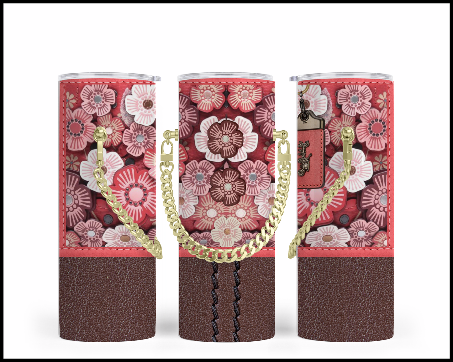 Designer Handbag Inspired Chain Tumbler (125)