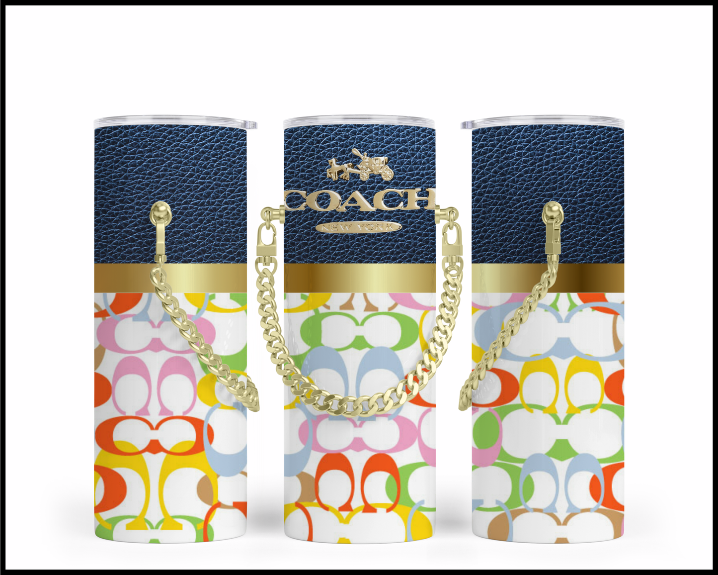 Designer Handbag Inspired Chain Tumbler (268)