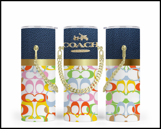 Designer Handbag Inspired Chain Tumbler (268)