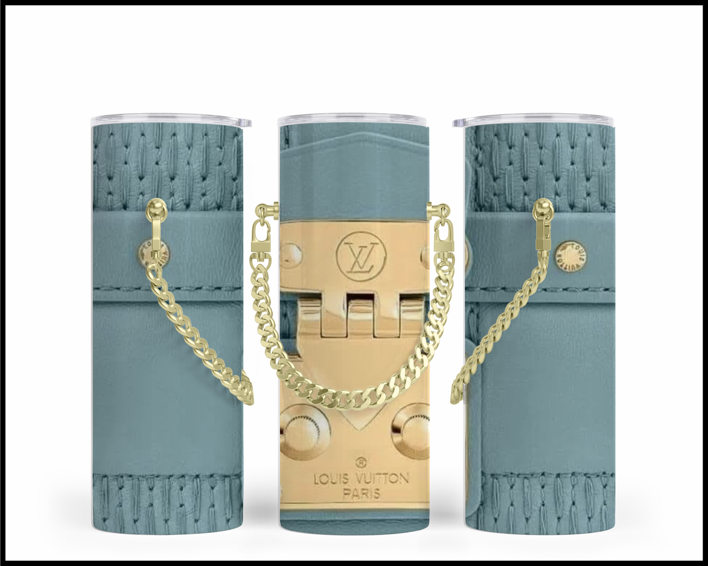 Designer Handbag Inspired Chain Tumbler (068)