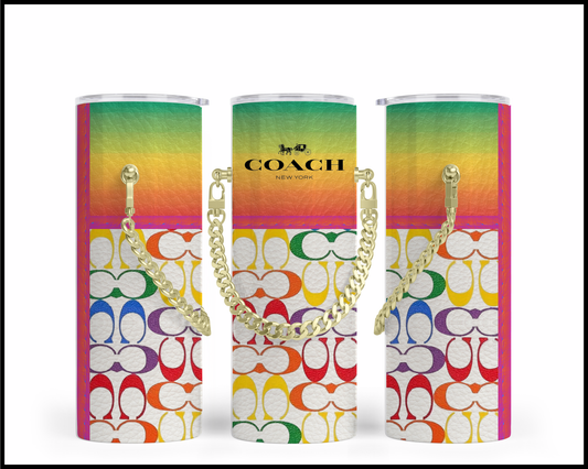 Designer Handbag Inspired Chain Tumbler (107)