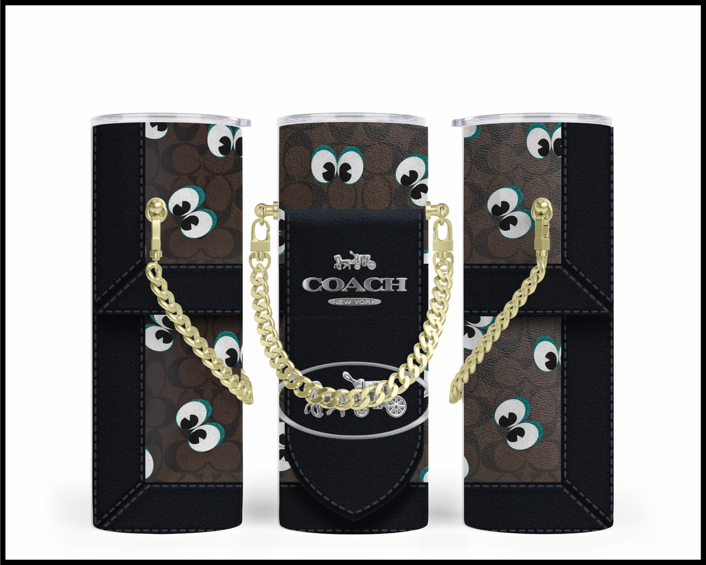 Designer Handbag Inspired Chain Tumbler (147)