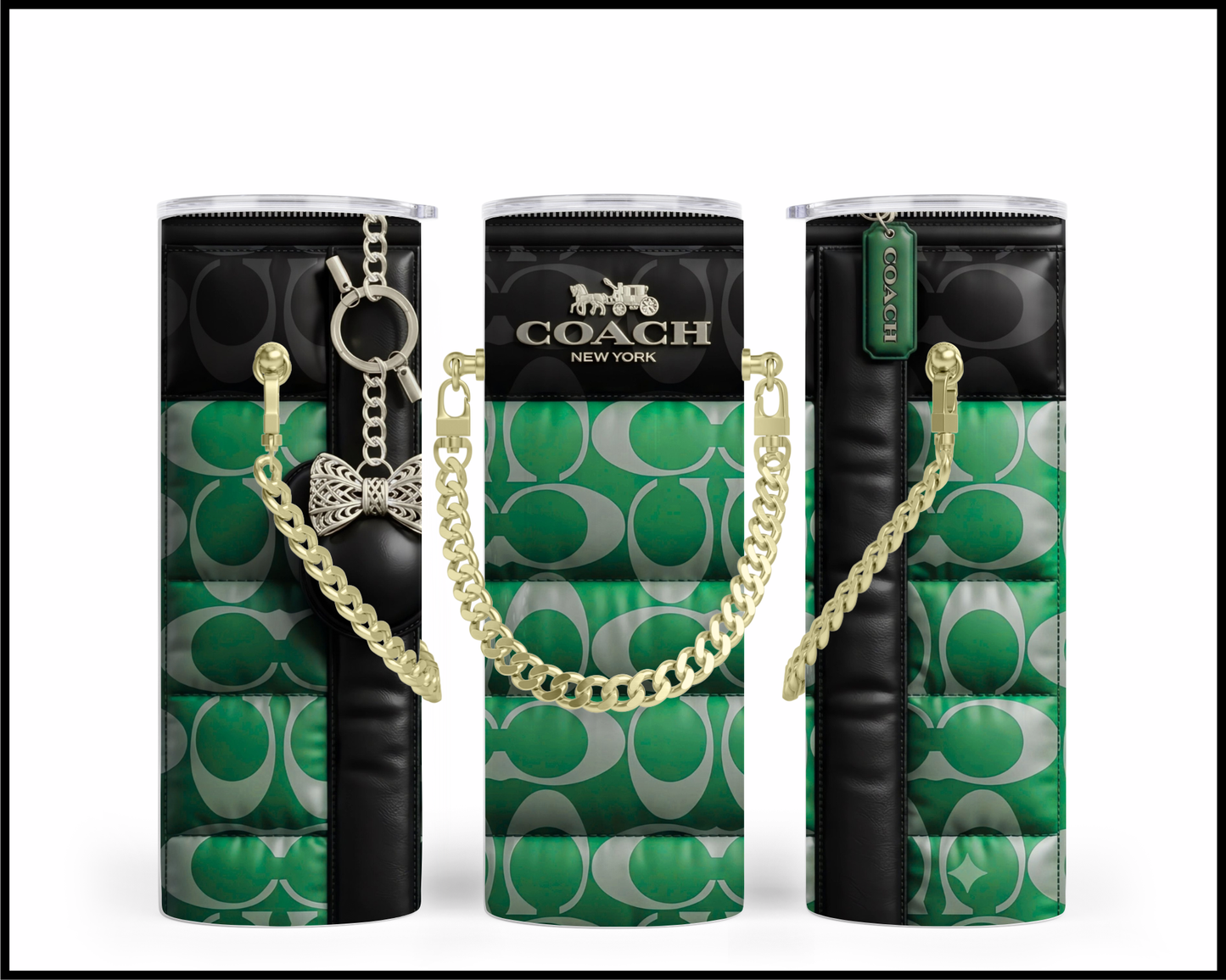 Designer Handbag Inspired Chain Tumbler (340)