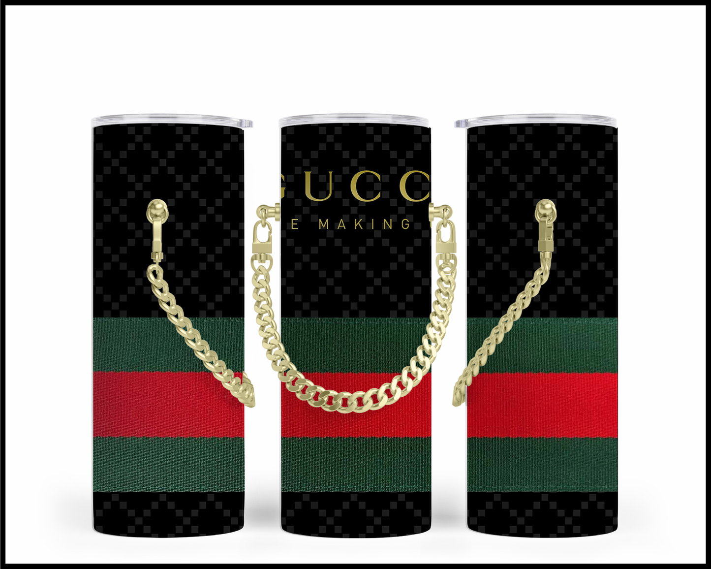 Designer Handbag Inspired Chain Tumbler (033)