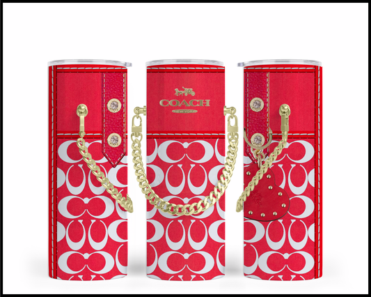 Designer Handbag Inspired Chain Tumbler (086)