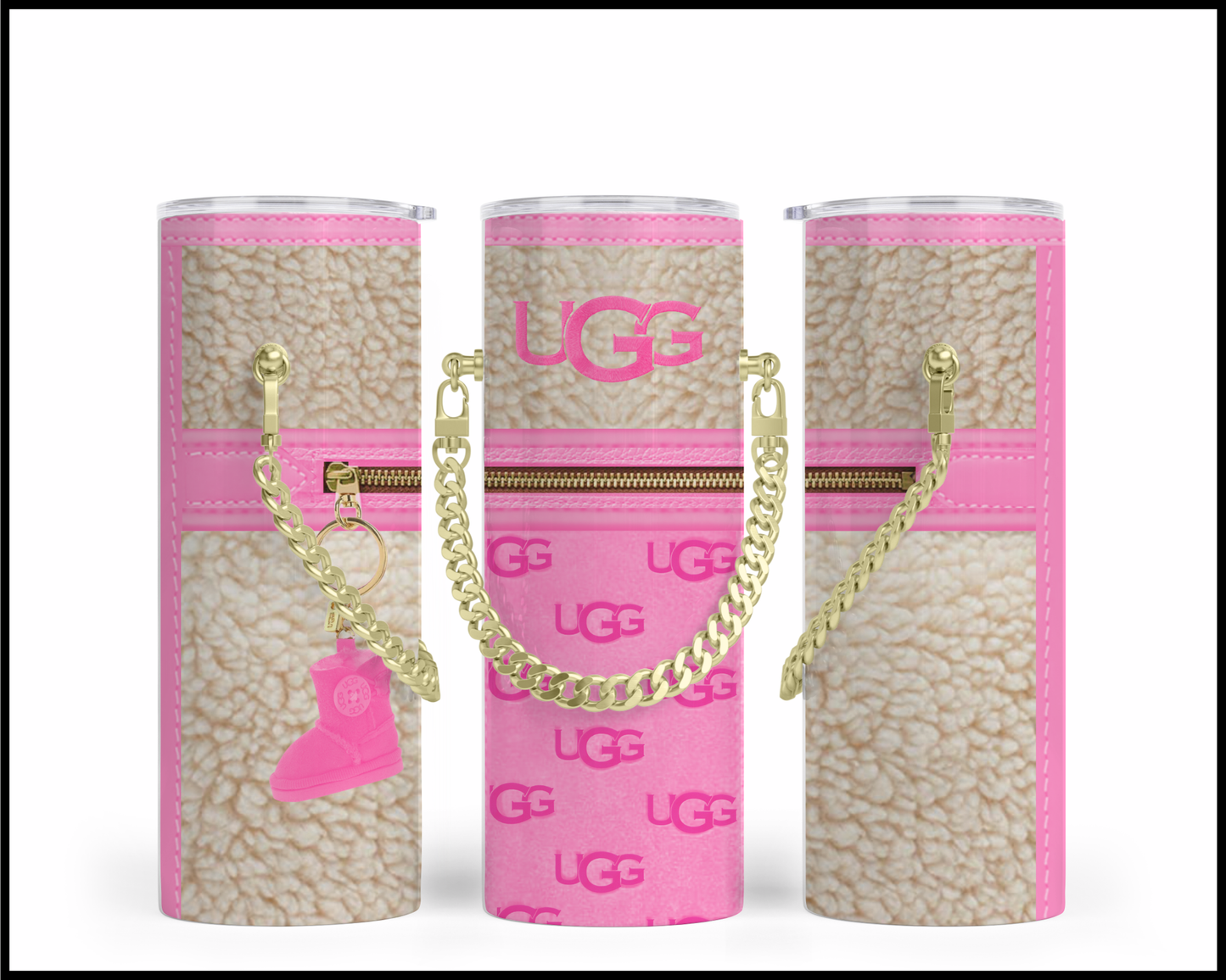 Designer Handbag Inspired Chain Tumbler (001)