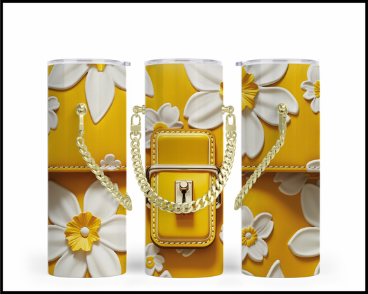 Designer Handbag Inspired Chain Tumbler (123)