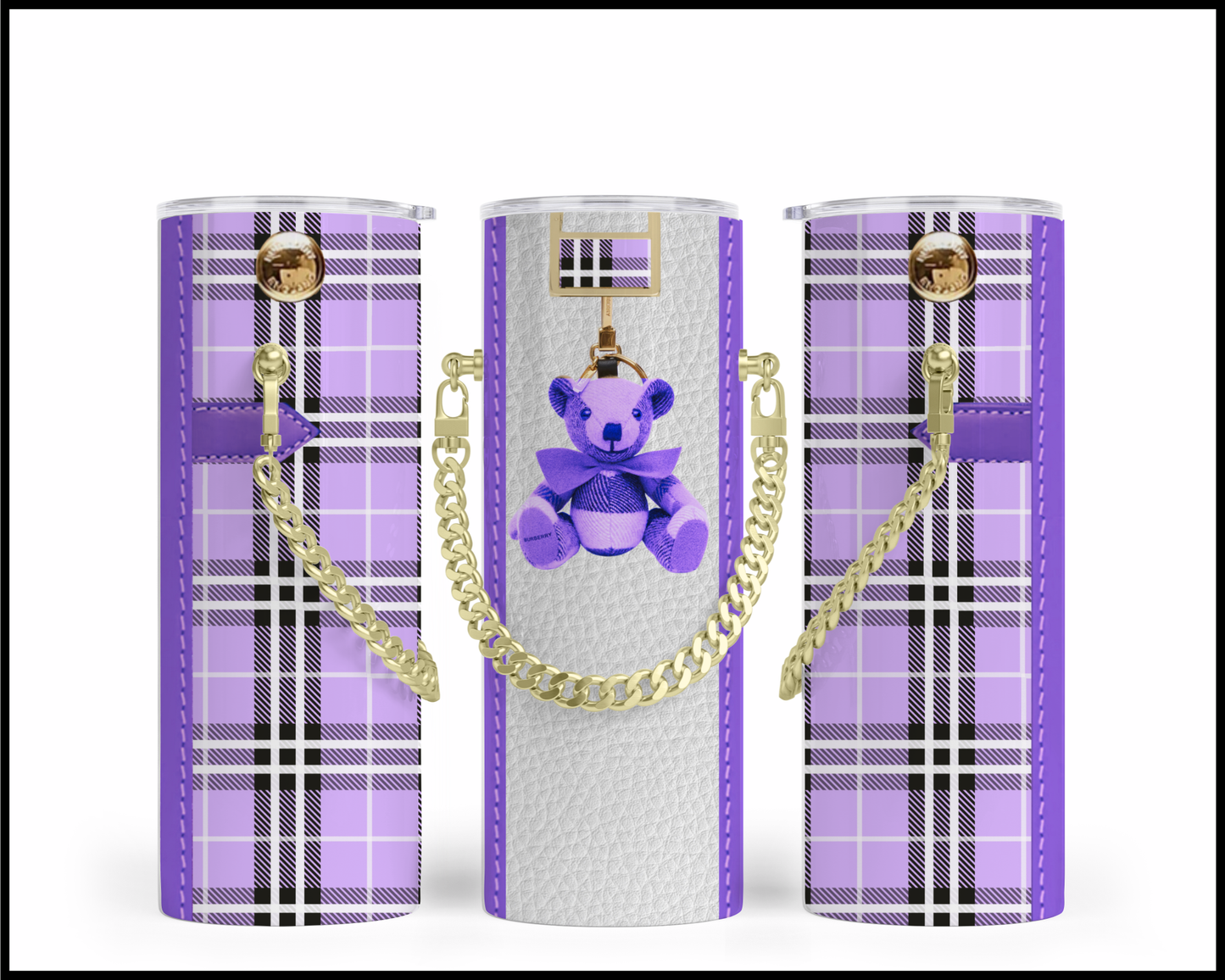 Designer Handbag Inspired Chain Tumbler (006)