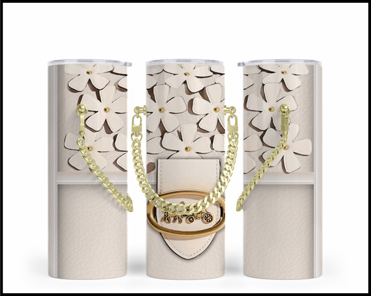 Designer Handbag Inspired Chain Tumbler (045)