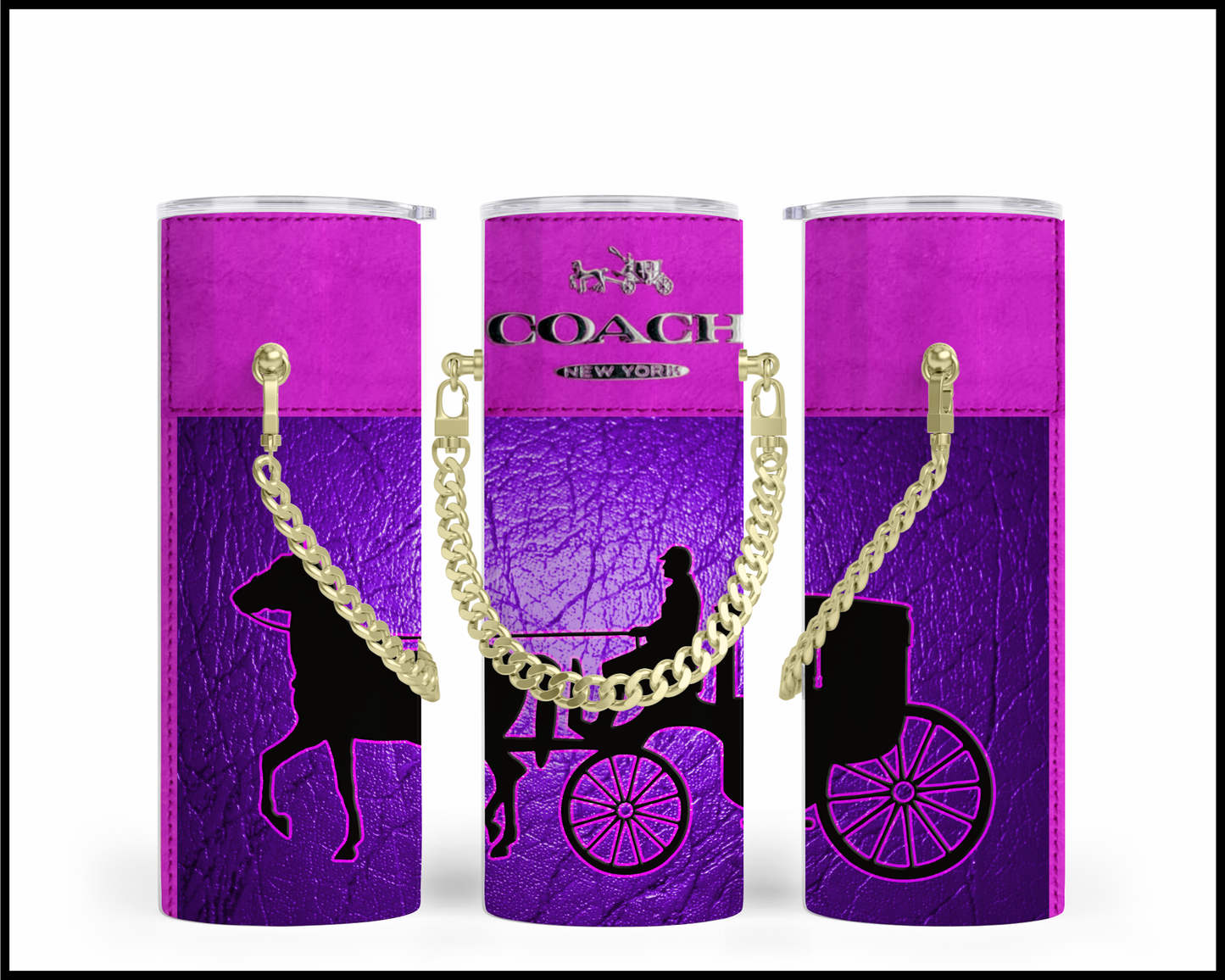 Designer Handbag Inspired Chain Tumbler (230)