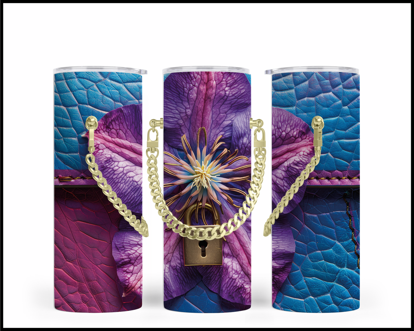 Designer Handbag Inspired Chain Tumbler (124)