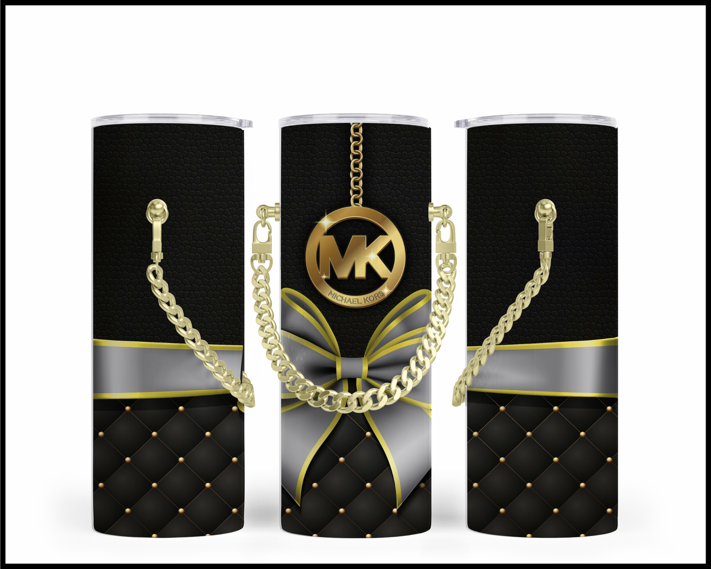 Designer Handbag Inspired Chain Tumbler (021)