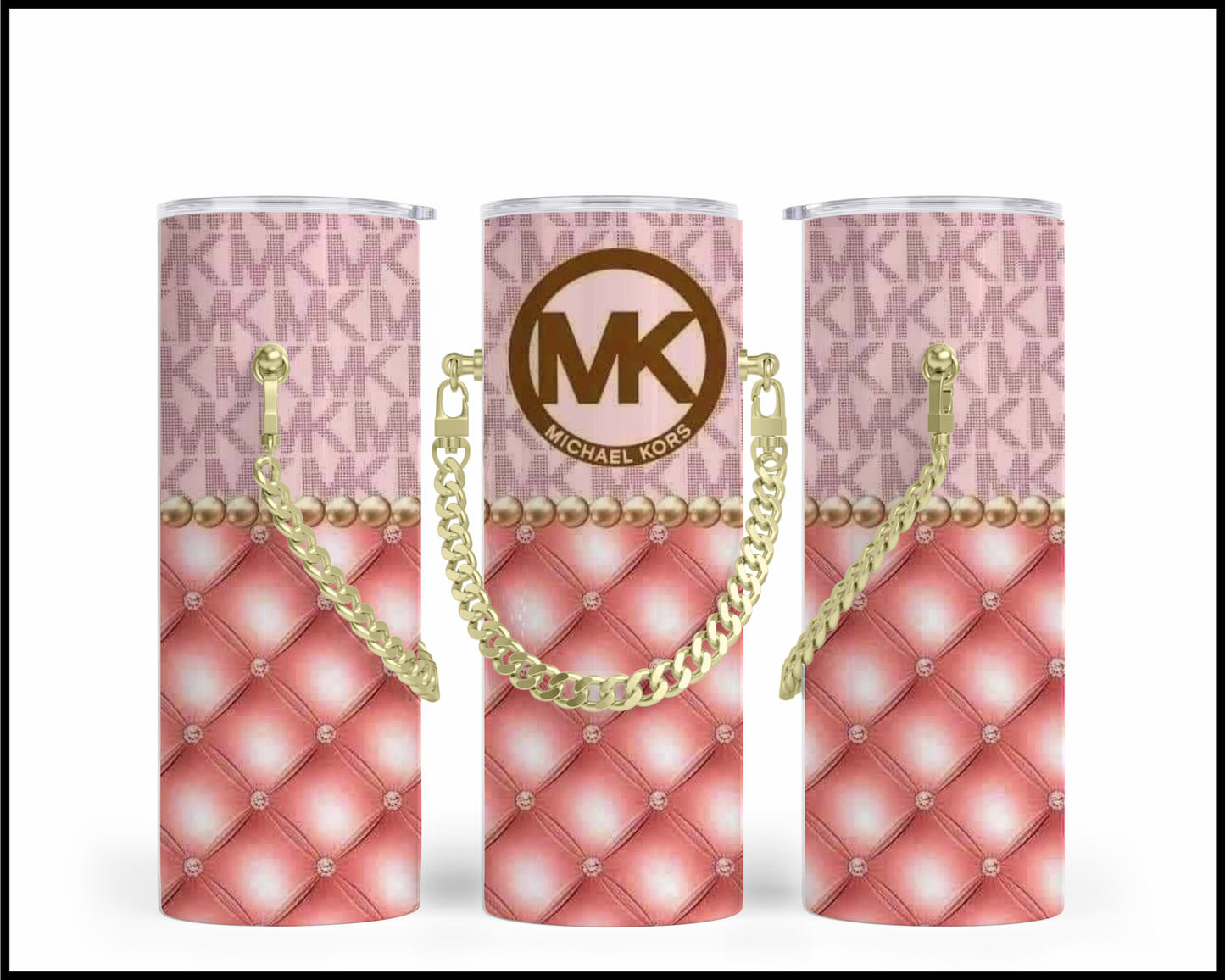 Designer Handbag Inspired Chain Tumbler (025)