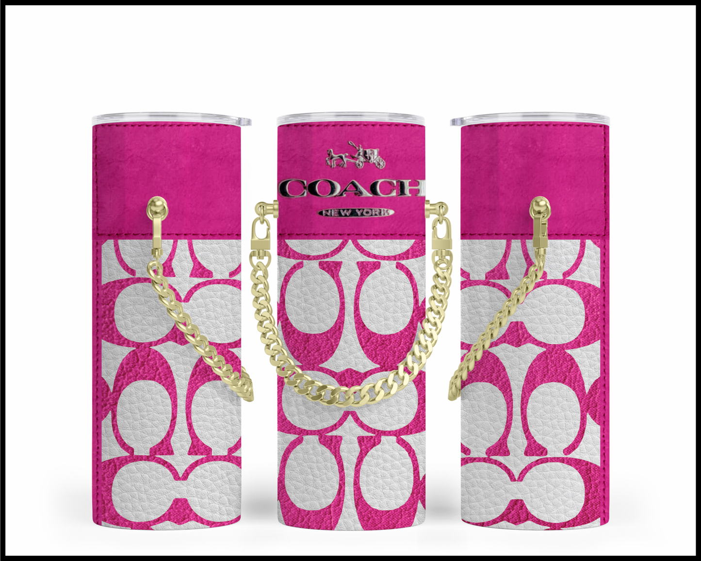 Designer Handbag Inspired Chain Tumbler (269)