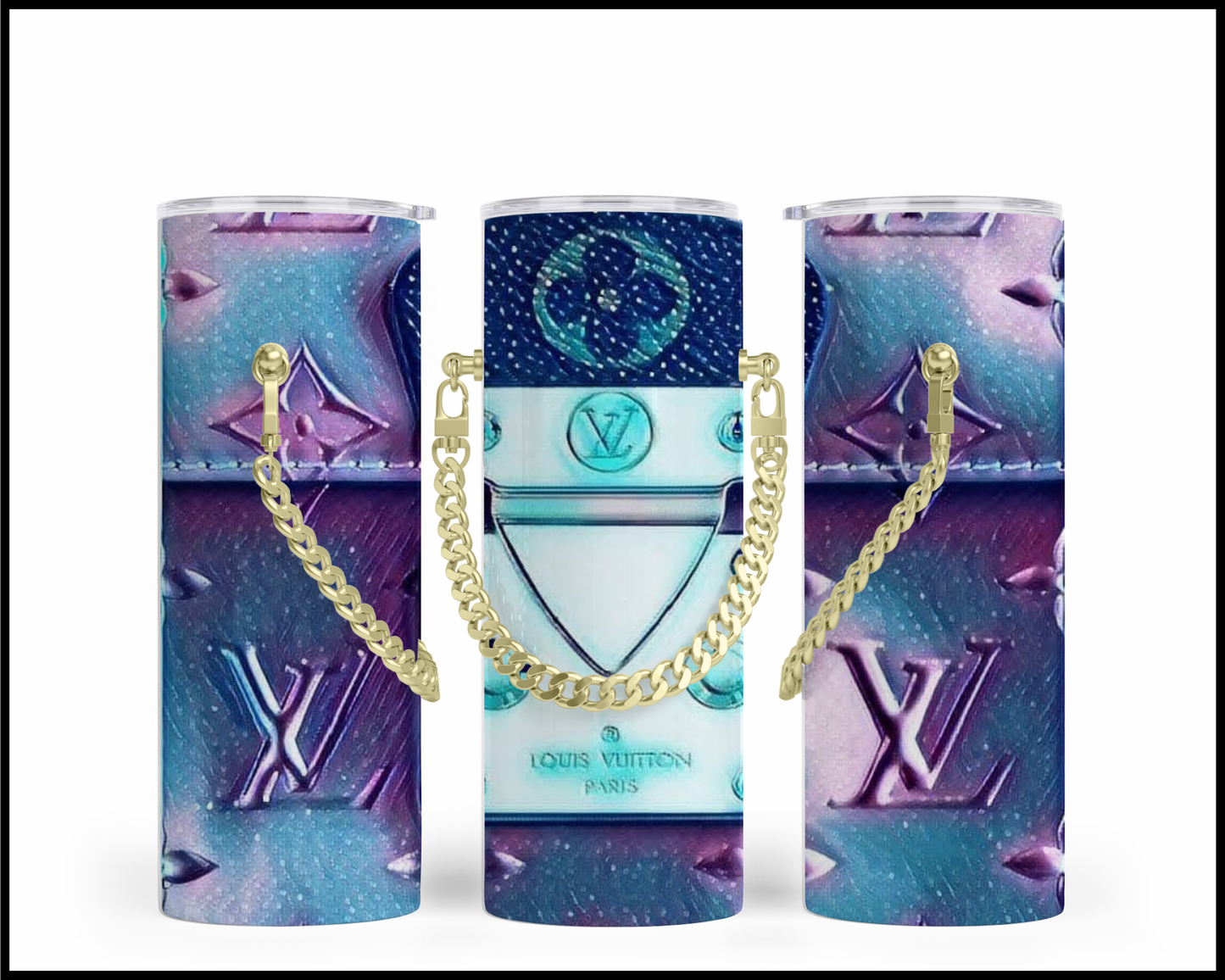 Designer Handbag Inspired Chain Tumbler (070)