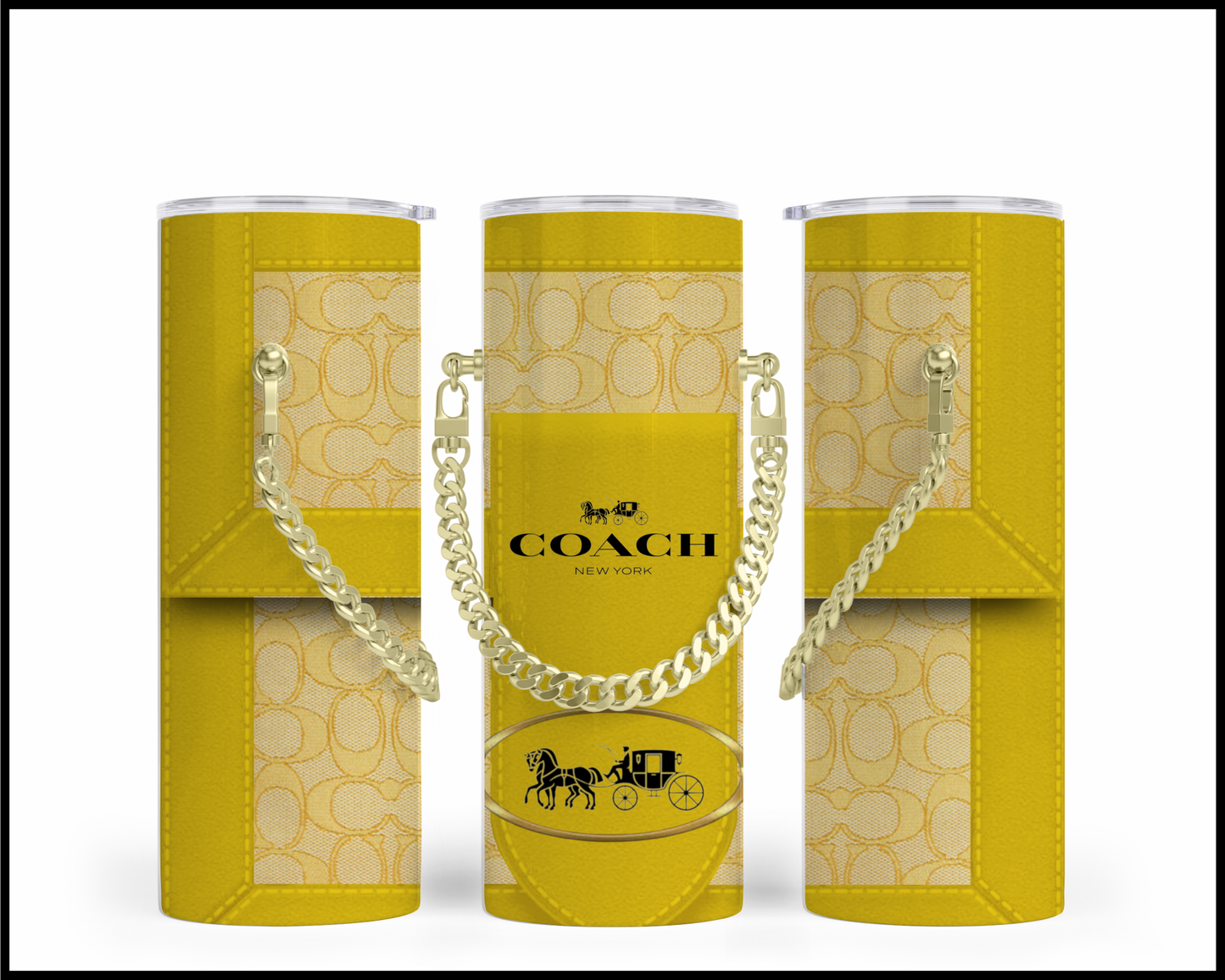 Designer Handbag Inspired Chain Tumbler (088)