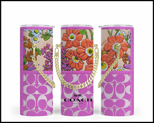 Designer Handbag Inspired Chain Tumbler (126)