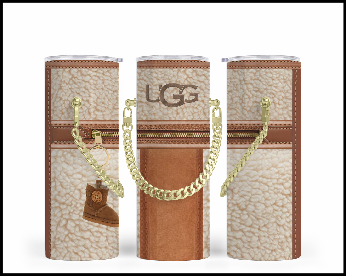 Designer Handbag Inspired Chain Tumbler (001)