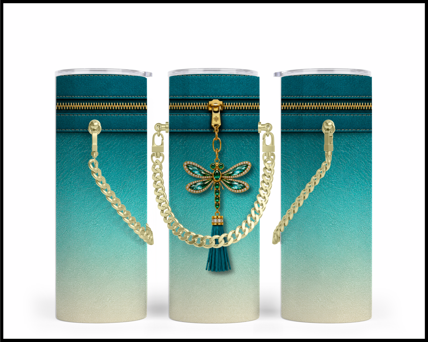 Designer Handbag Inspired Chain Tumbler (037)
