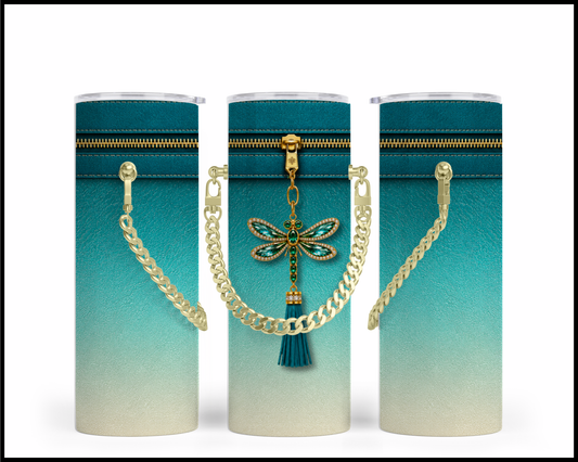 Designer Handbag Inspired Chain Tumbler (037)