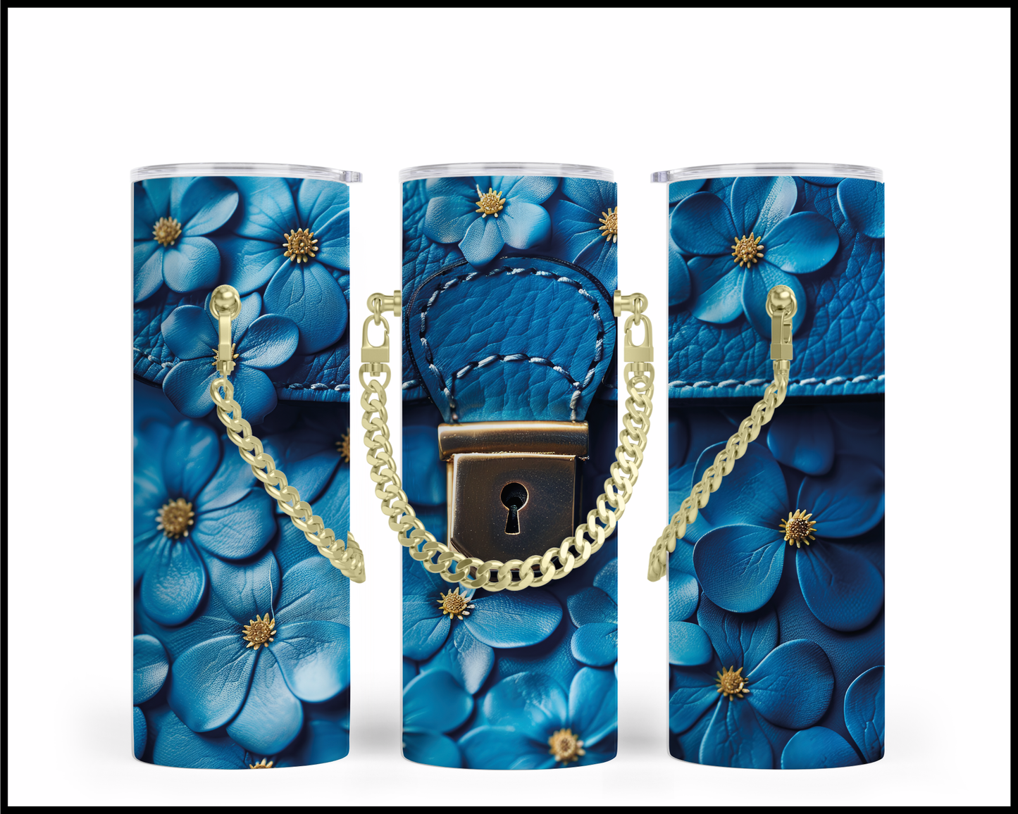 Designer Handbag Inspired Chain Tumbler (114)