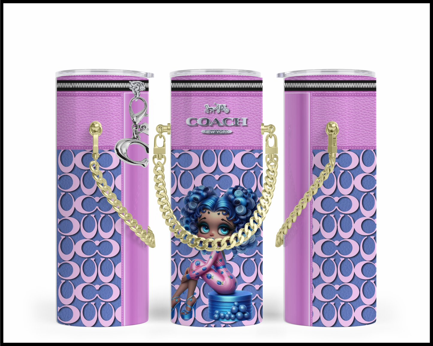 Designer Handbag Inspired Chain Tumbler (200)