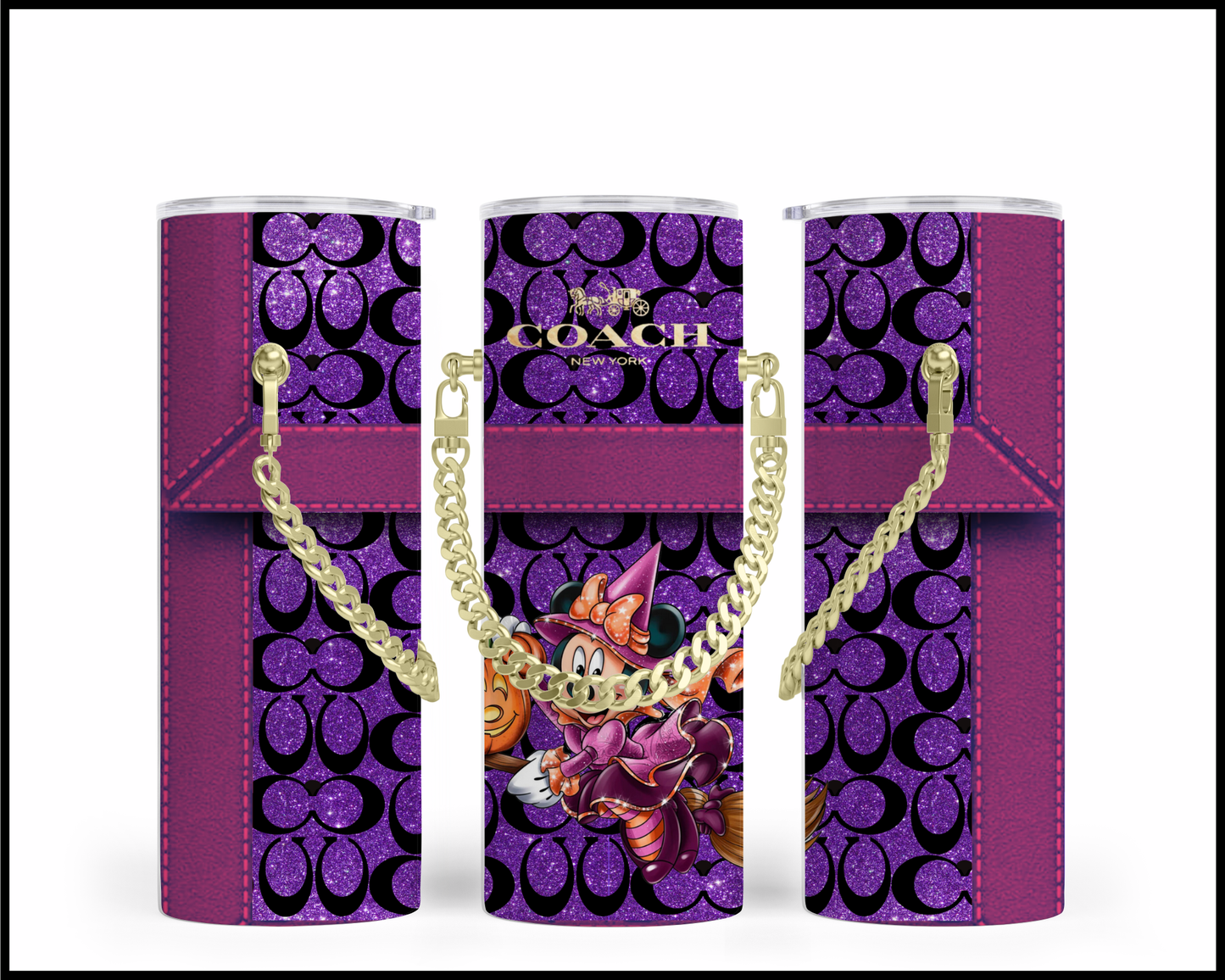 Designer Handbag Inspired Chain Tumbler (068)