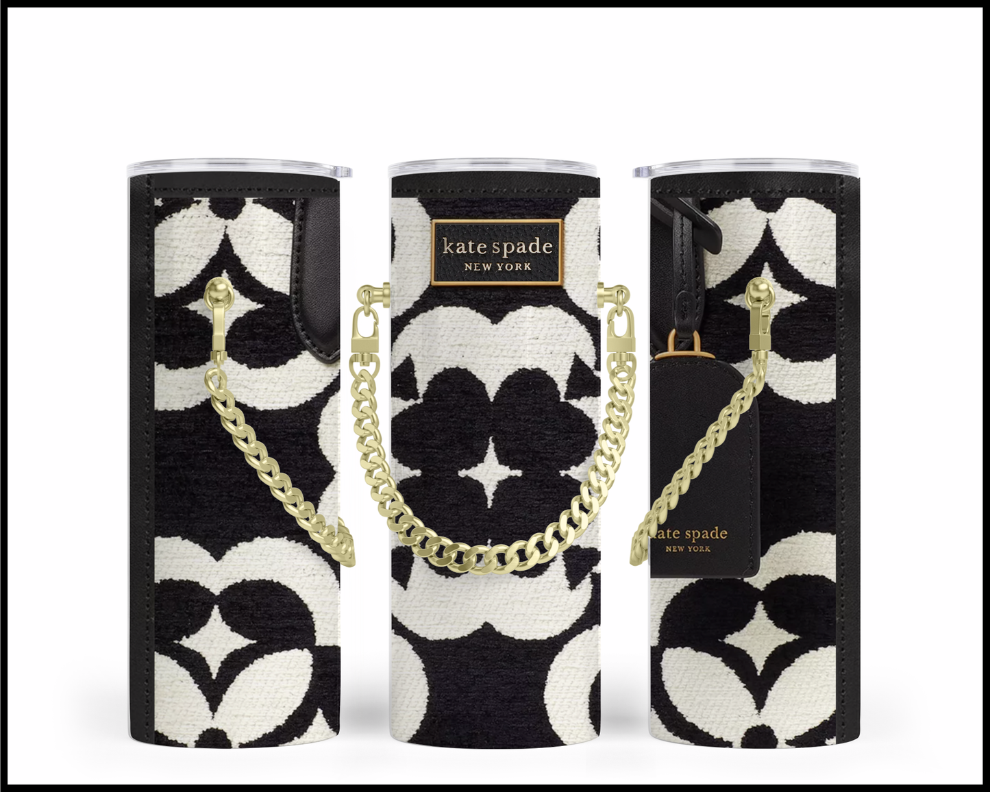 Designer Handbag Inspired Chain Tumbler (008)