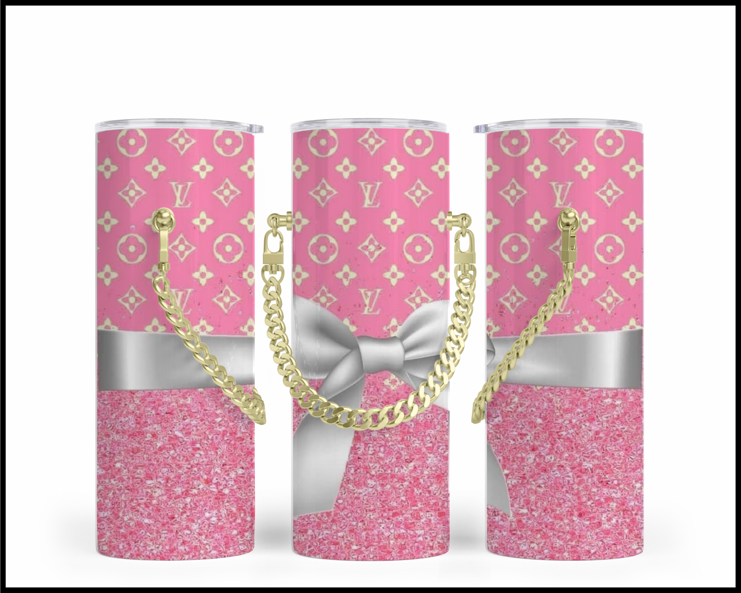 Designer Handbag Inspired Chain Tumbler (071)