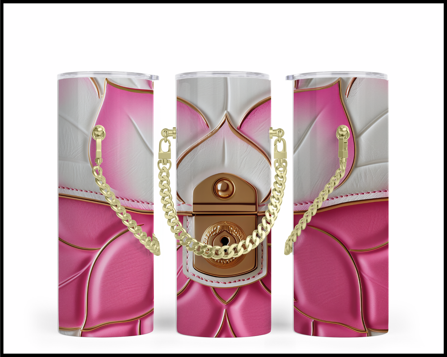 Designer Handbag Inspired Chain Tumbler (061)