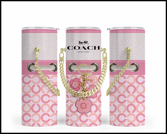 Designer Handbag Inspired Chain Tumbler (087)