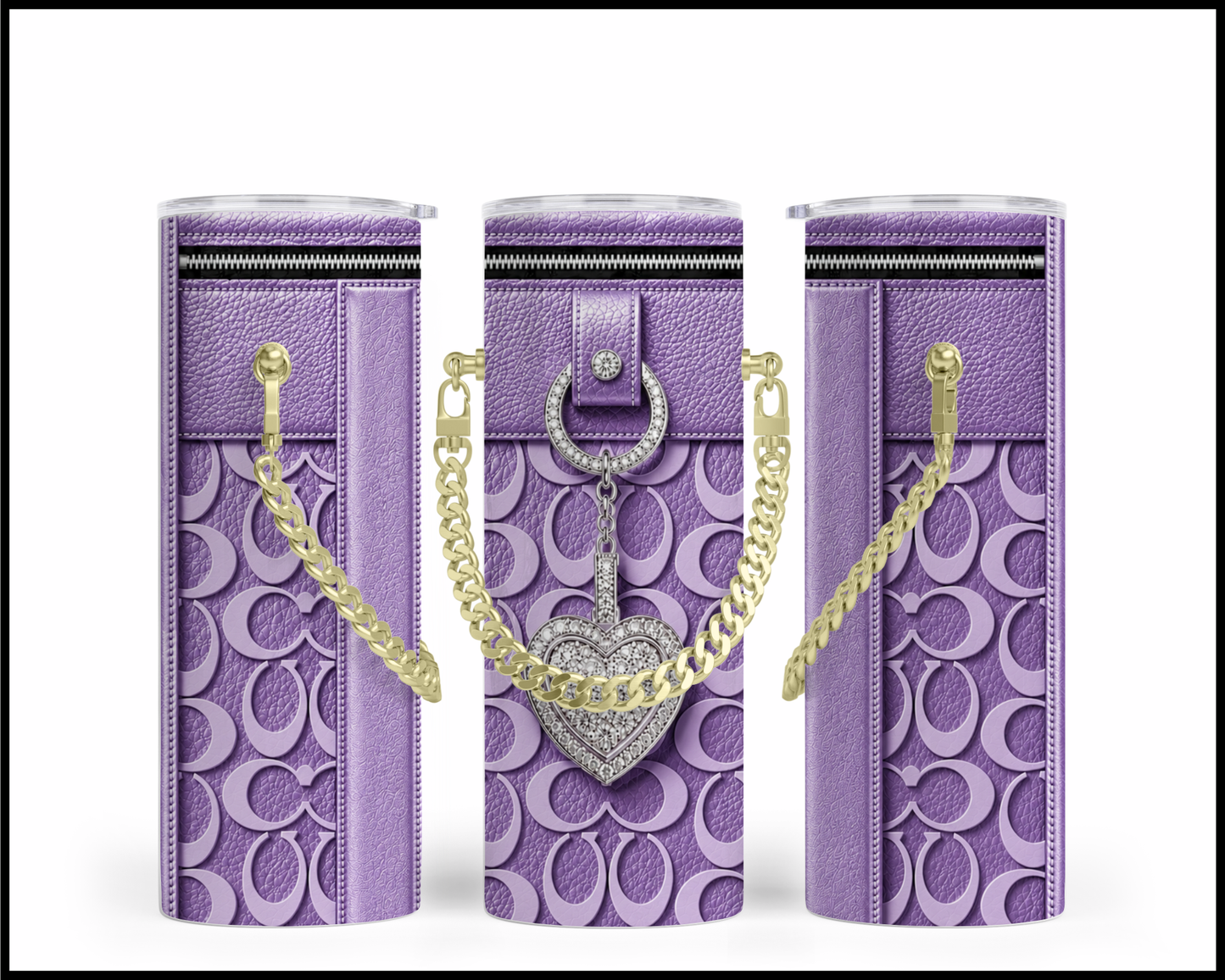 Designer Handbag Inspired Chain Tumbler (311)
