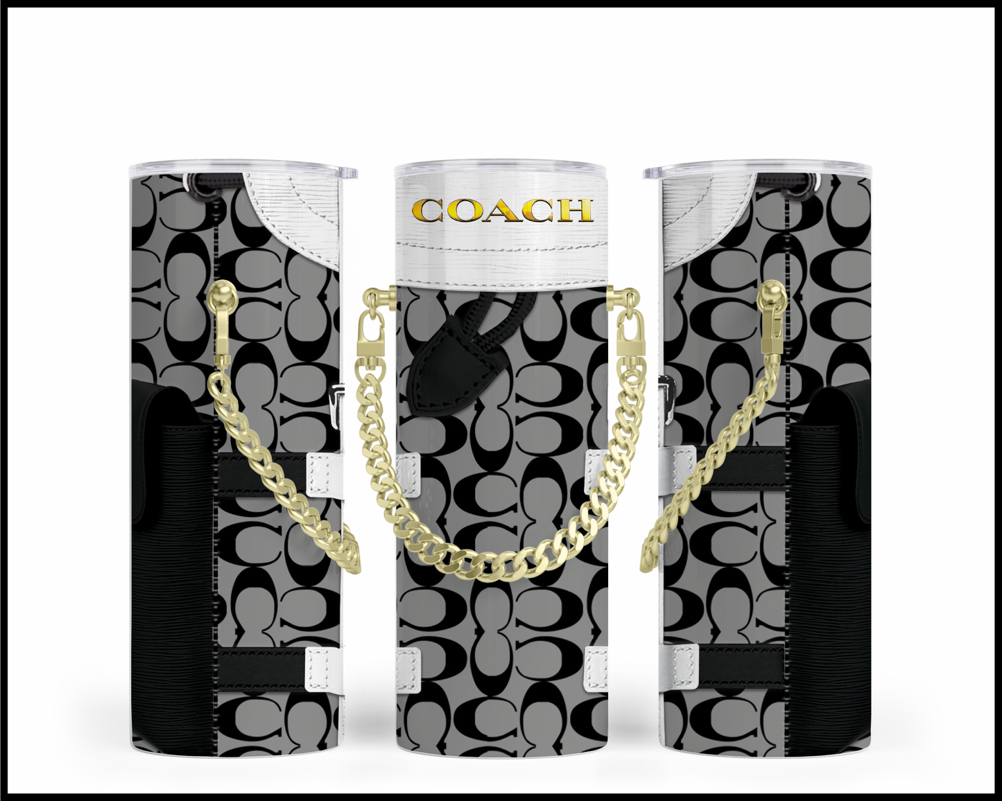 Designer Handbag Inspired Chain Tumbler (295)
