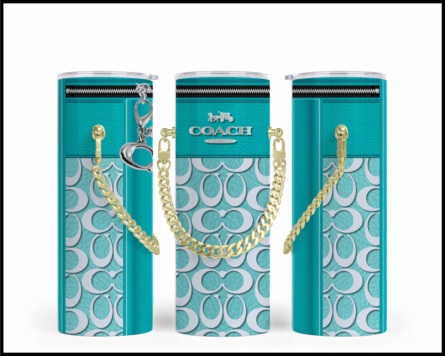 Designer Handbag Inspired Chain Tumbler (166)