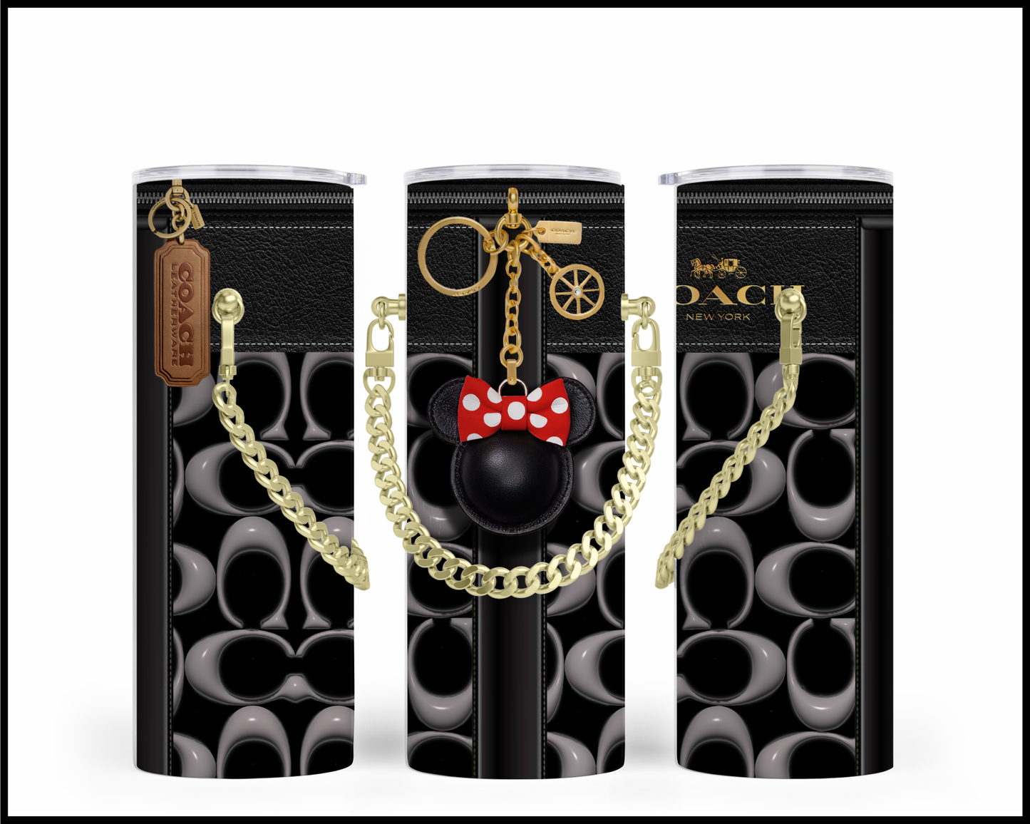 Designer Handbag Inspired Chain Tumbler (210)