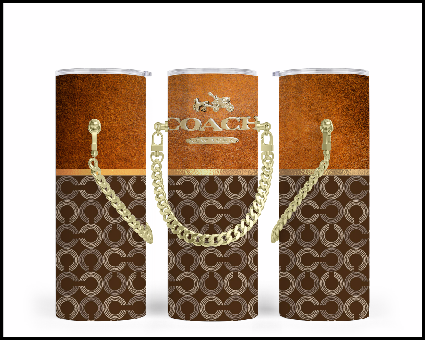 Designer Handbag Inspired Chain Tumbler (270)