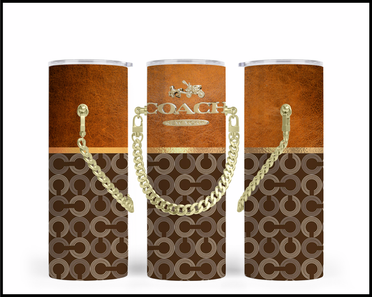 Designer Handbag Inspired Chain Tumbler (270)