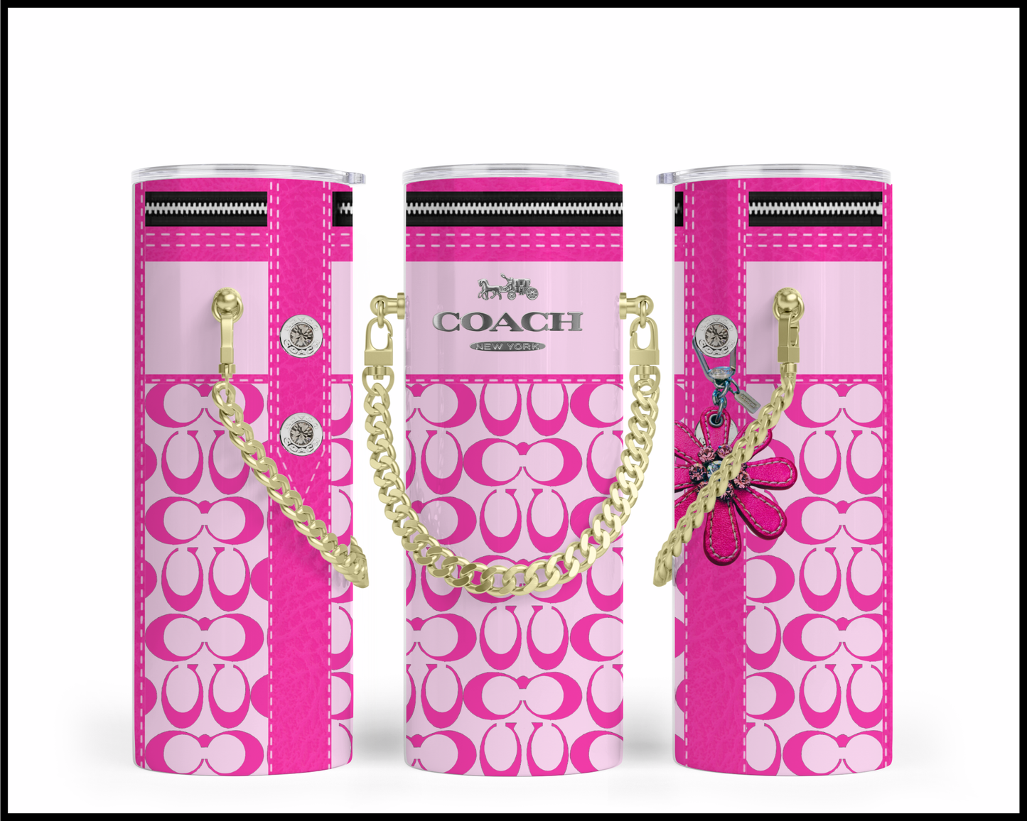 Designer Handbag Inspired Chain Tumbler (151)