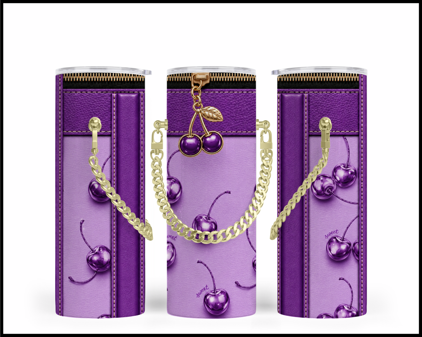 Designer Handbag Inspired Chain Tumbler (035)
