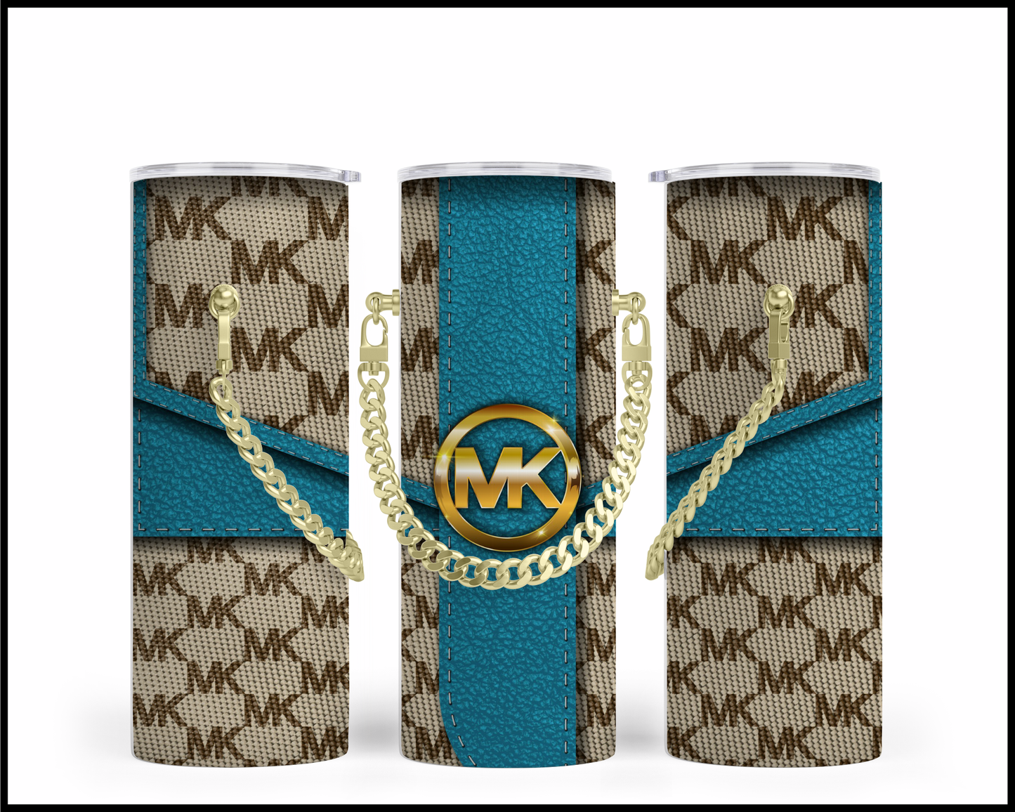 Designer Handbag Inspired Chain Tumbler (023)