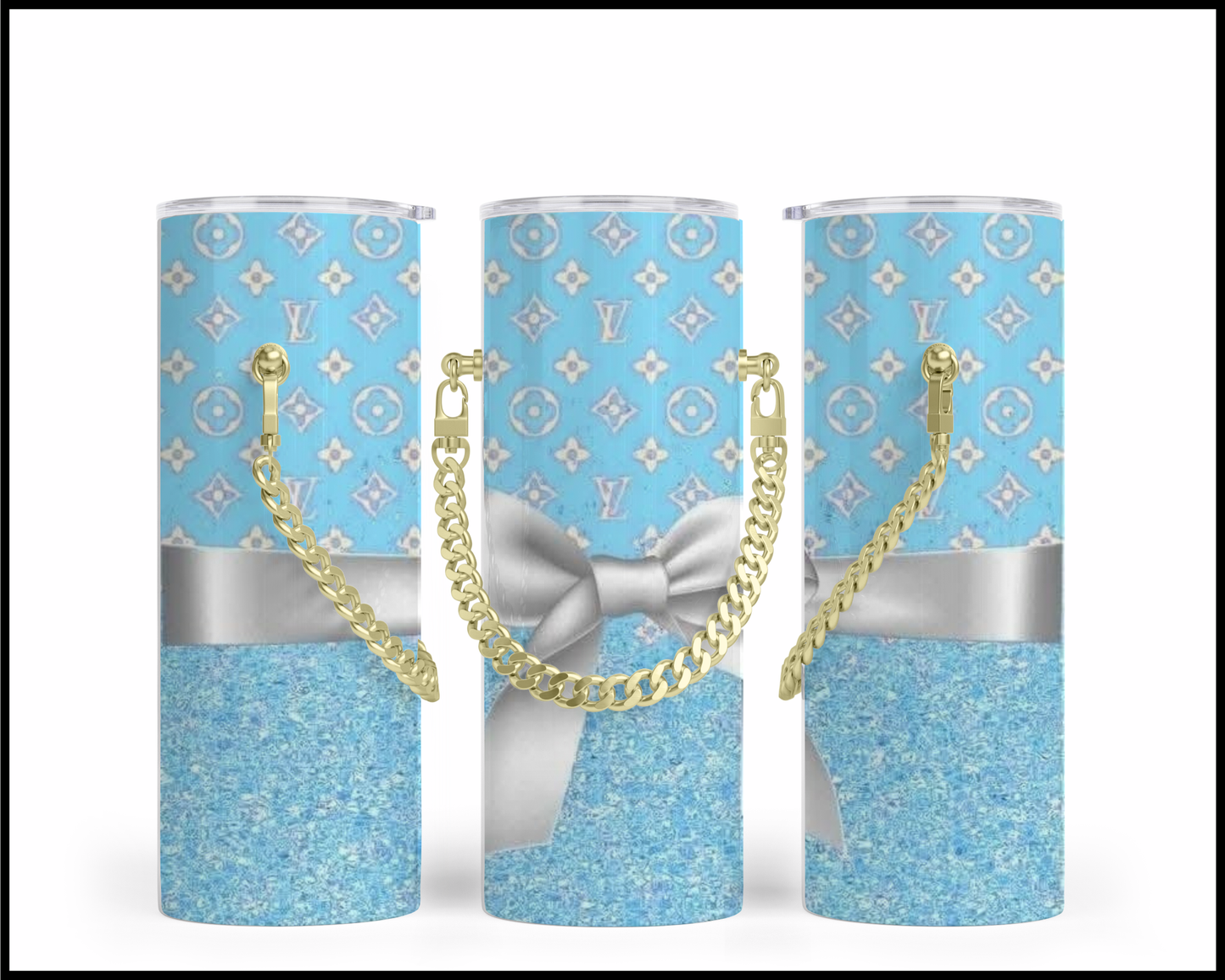 Designer Handbag Inspired Chain Tumbler (071)