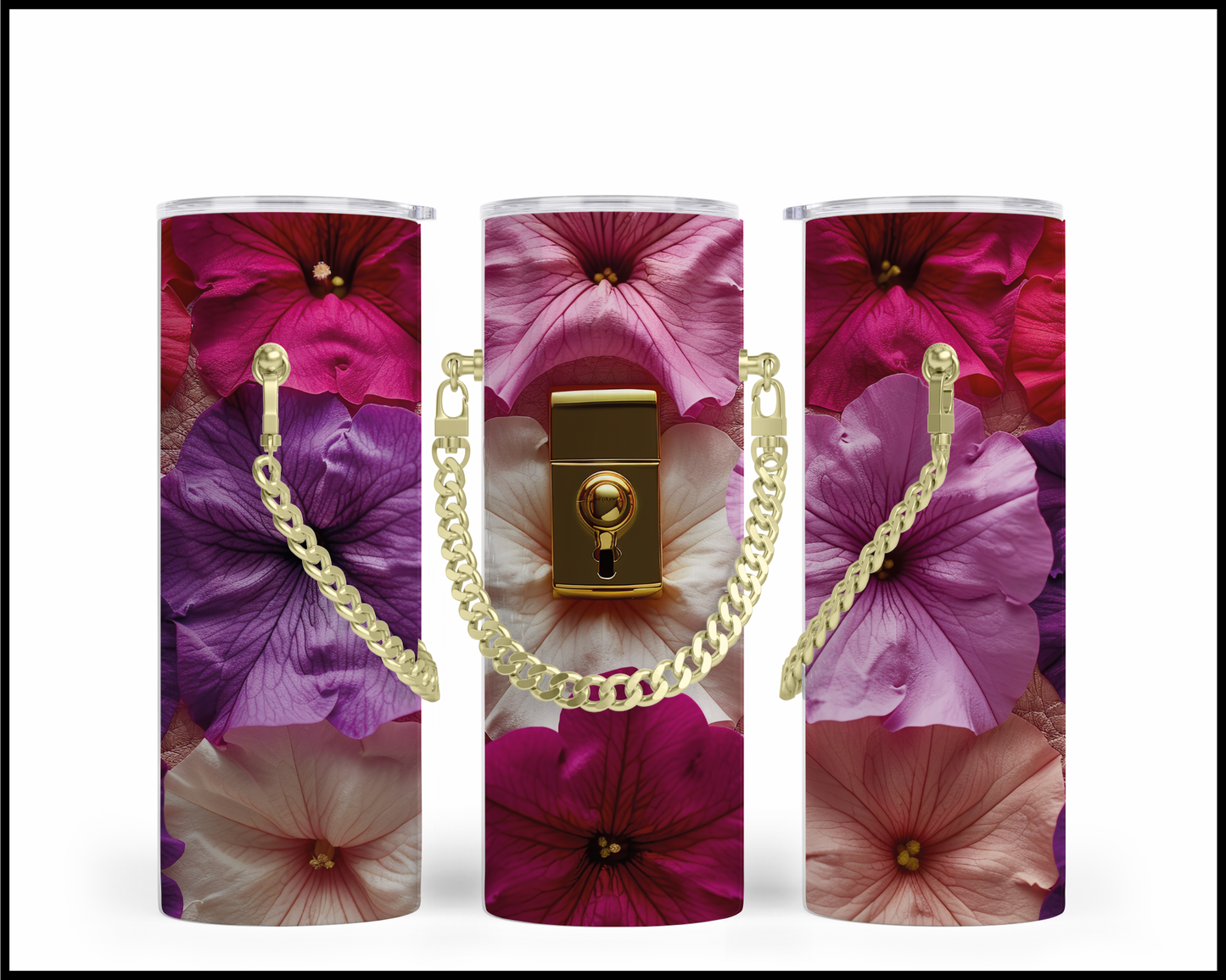 Designer Handbag Inspired Chain Tumbler (038)