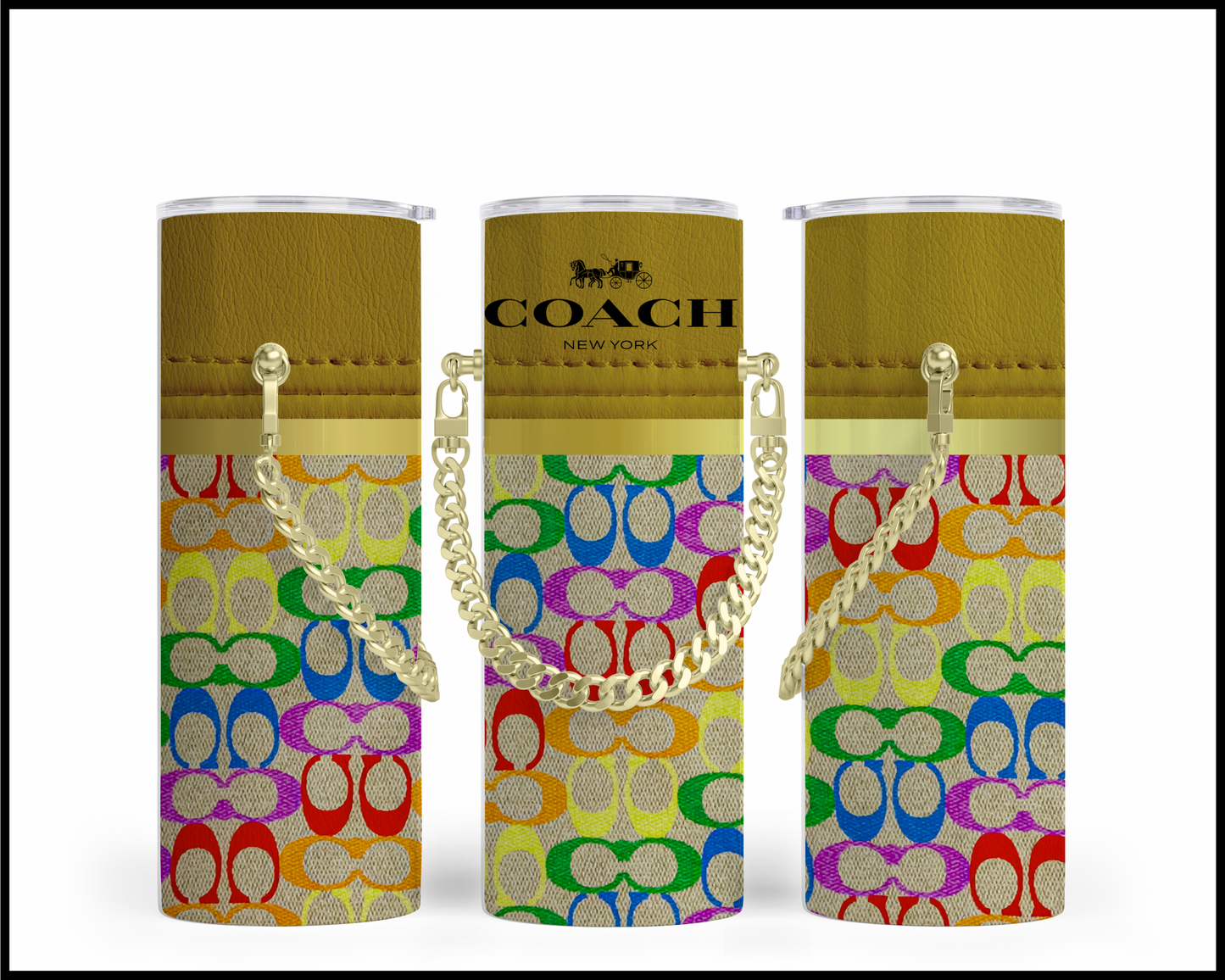 Designer Handbag Inspired Chain Tumbler (275)